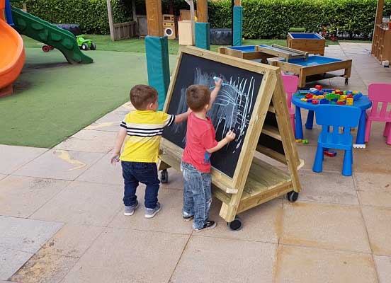 Outdoor play equipment for nurseries