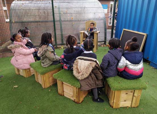 Playground seating products for EYFS