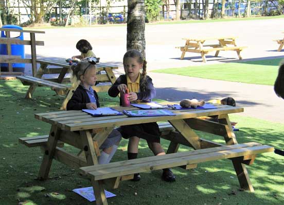 Playground seating products for schools