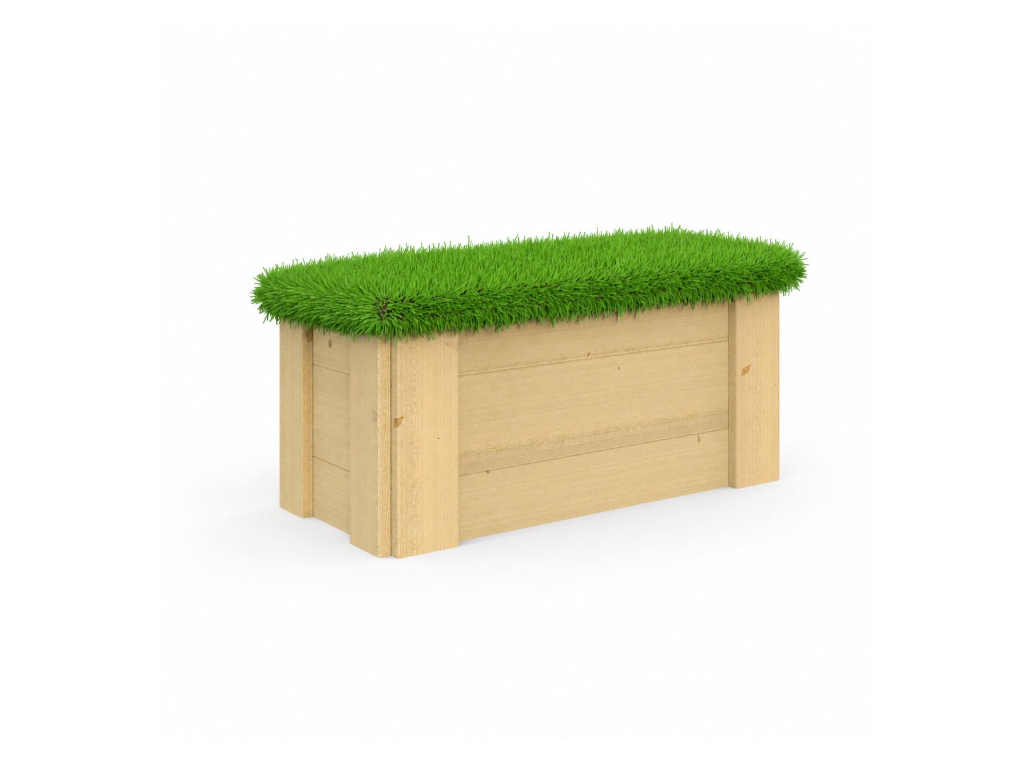 Large Movable Artificial Grass-Topped Seat