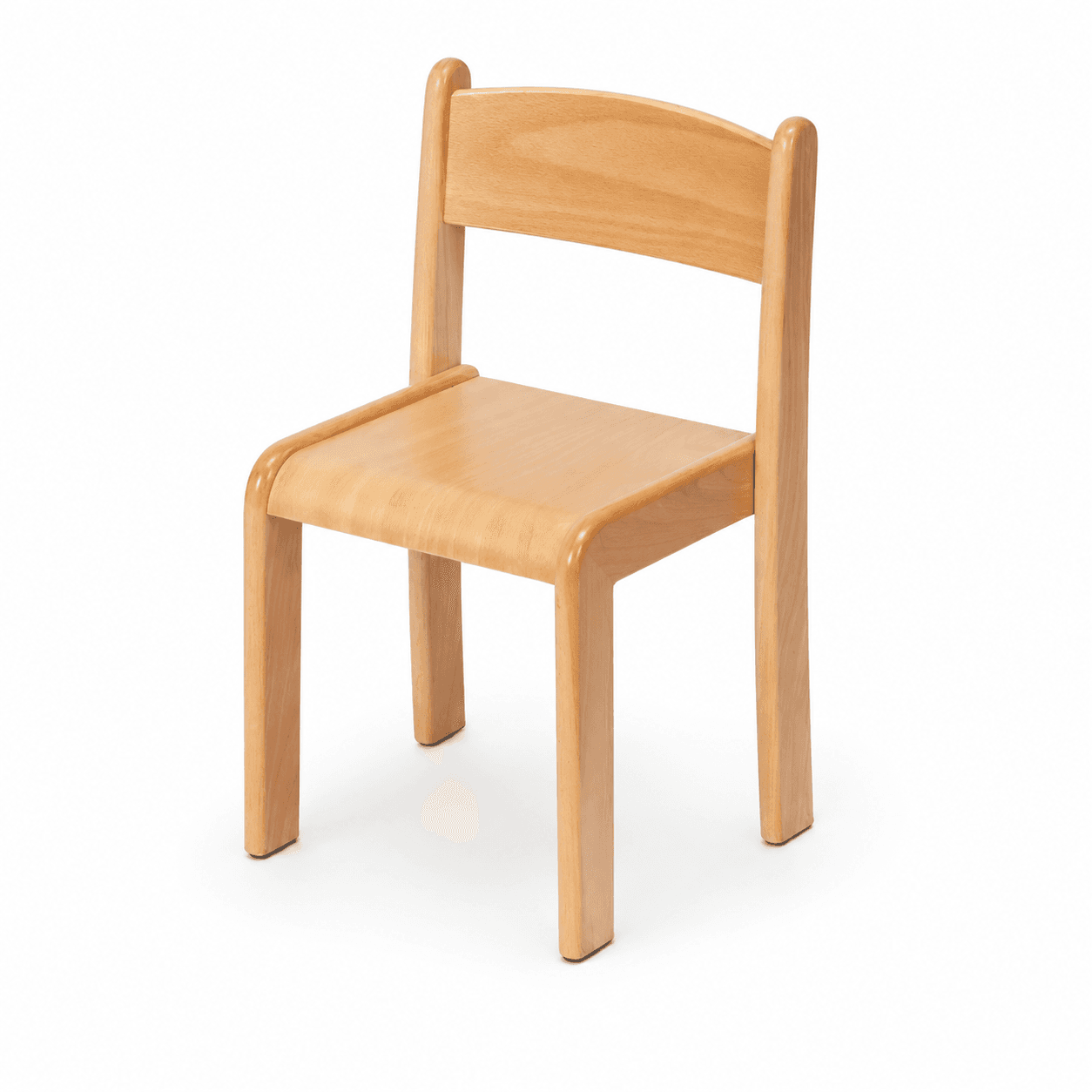 Beech Stacking Chair - Pack of 4 (Seat H210mm)