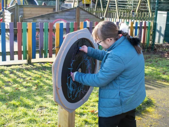 Equipment designed to support visual learners and provide a calming, engaging activity