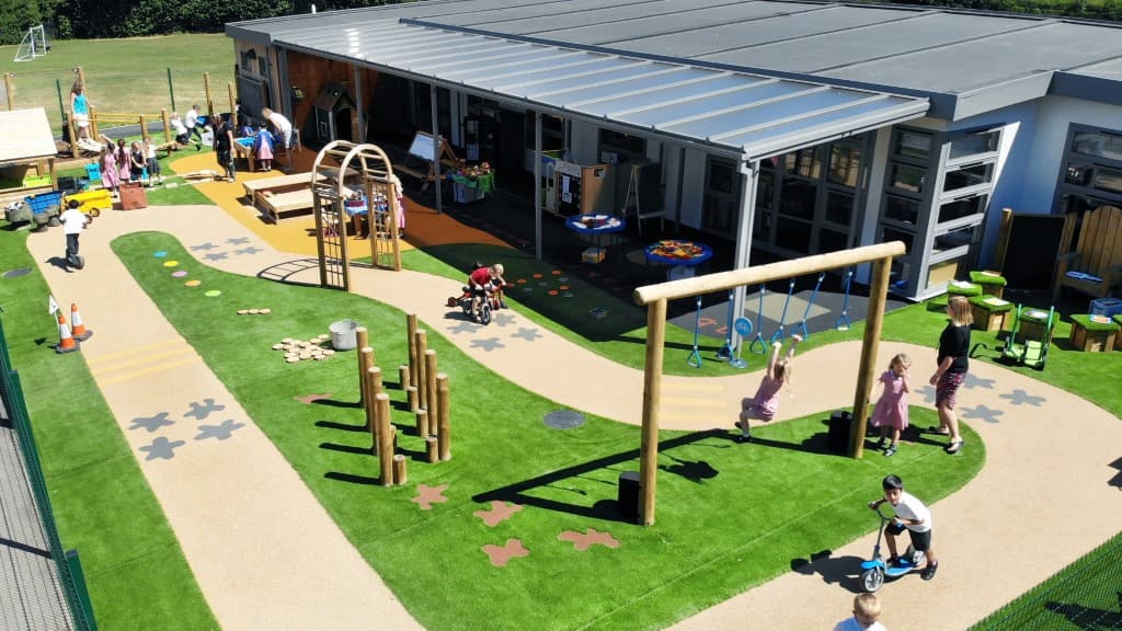 Playground Surfacing creates exciting all weather outdoor play areas.
