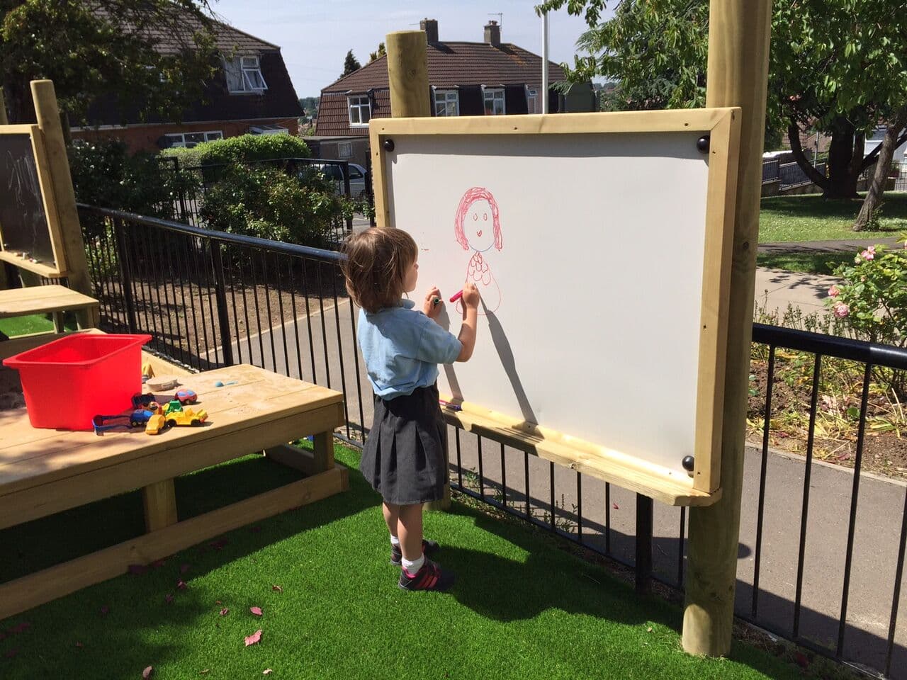 Activity play panels for creative outdoor learning