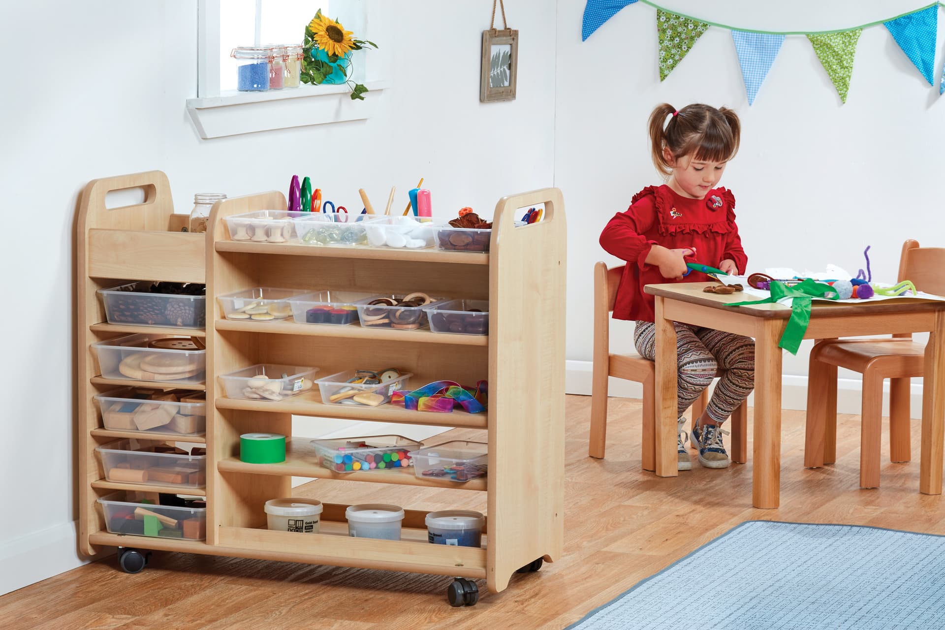 The Continuous Provision Trolley is a fantastic resource for storing arts and crafts provisions
