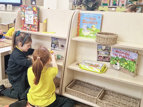 Organise your classroom with our Angled Storage on Wheels
