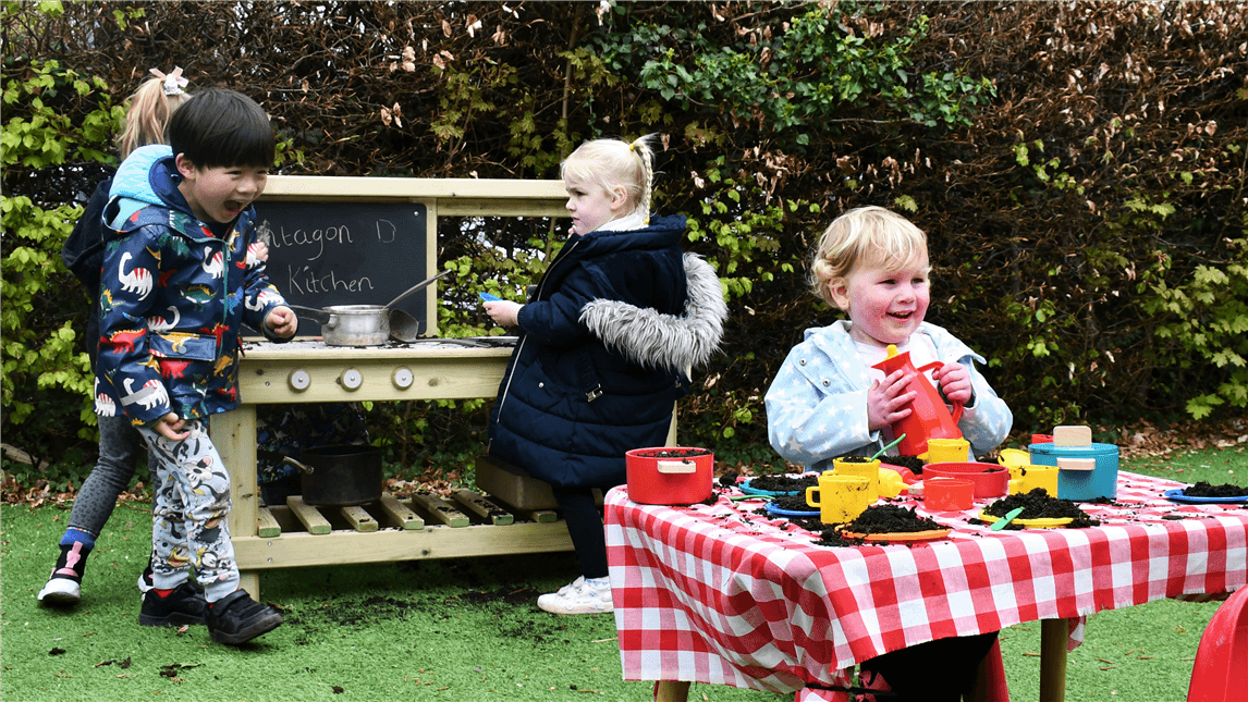 Movable Mud Kitchen for Early Years Playground settings