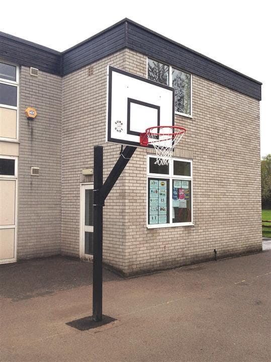 Add excitement to your playground with our adjustable basket ball post.