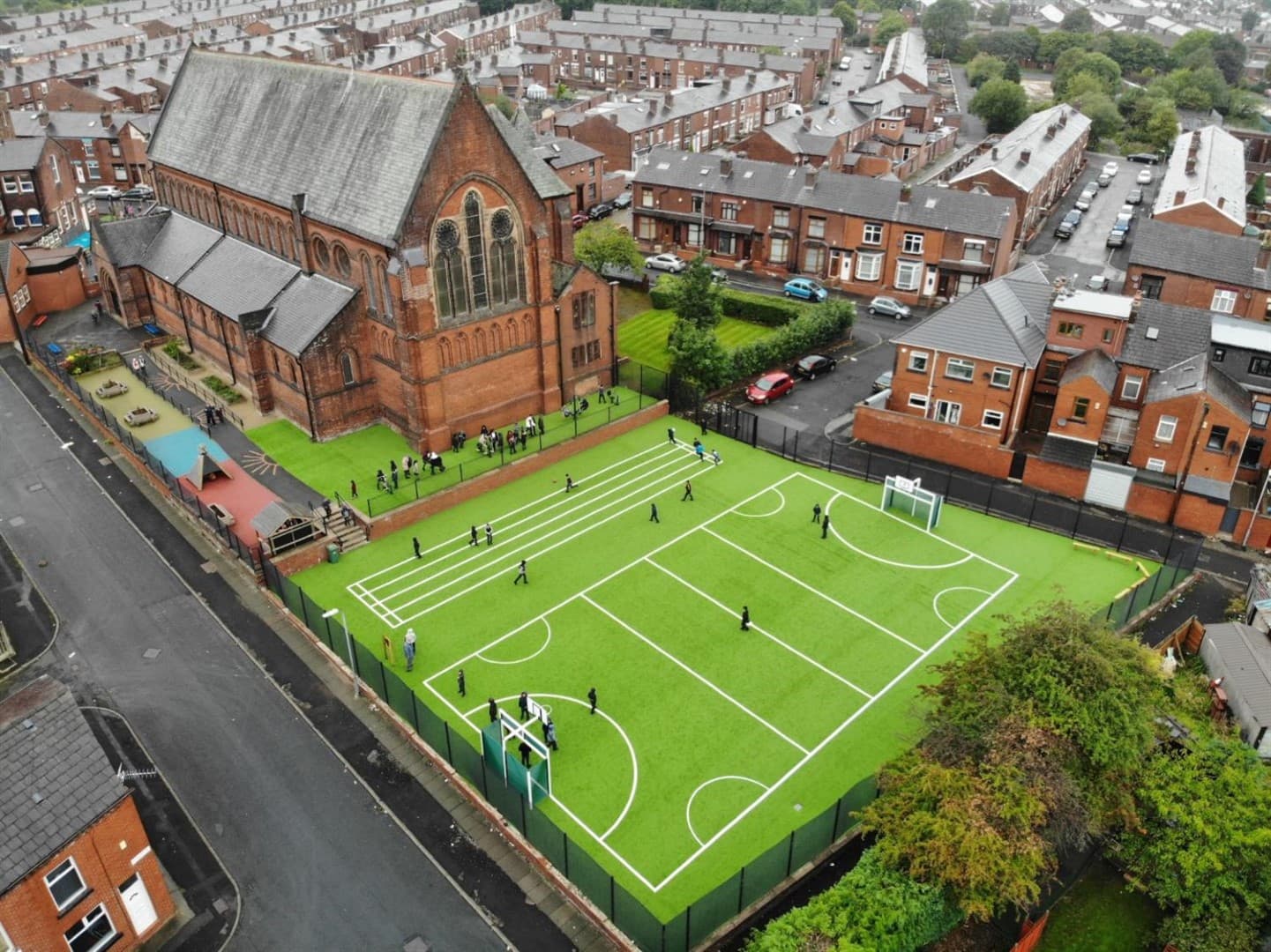 Artificial grass designed for schools, nurseries and commercial settings