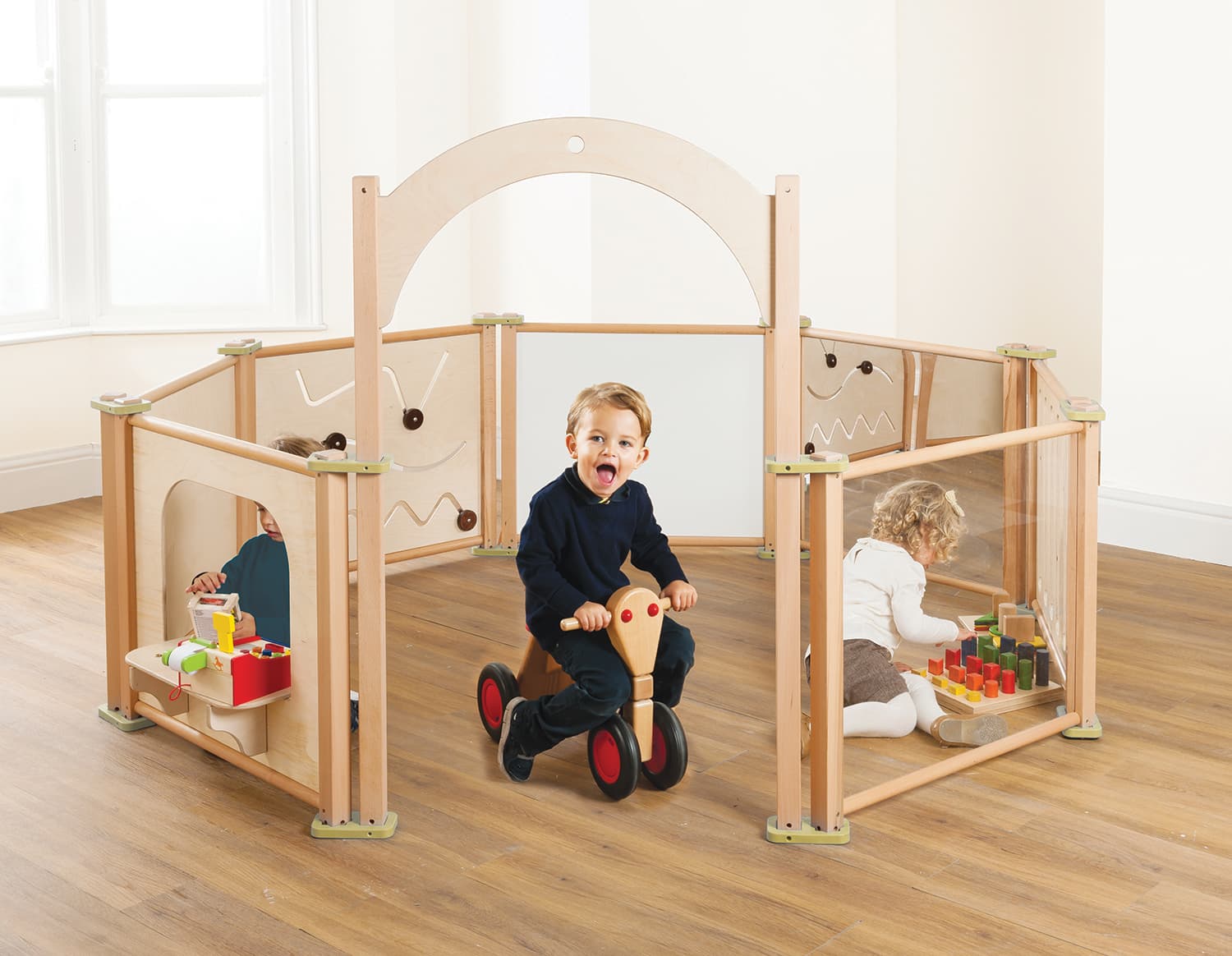 The Play Panel Set creates an enclosed area perfect for a creative corner, play den or sensory space