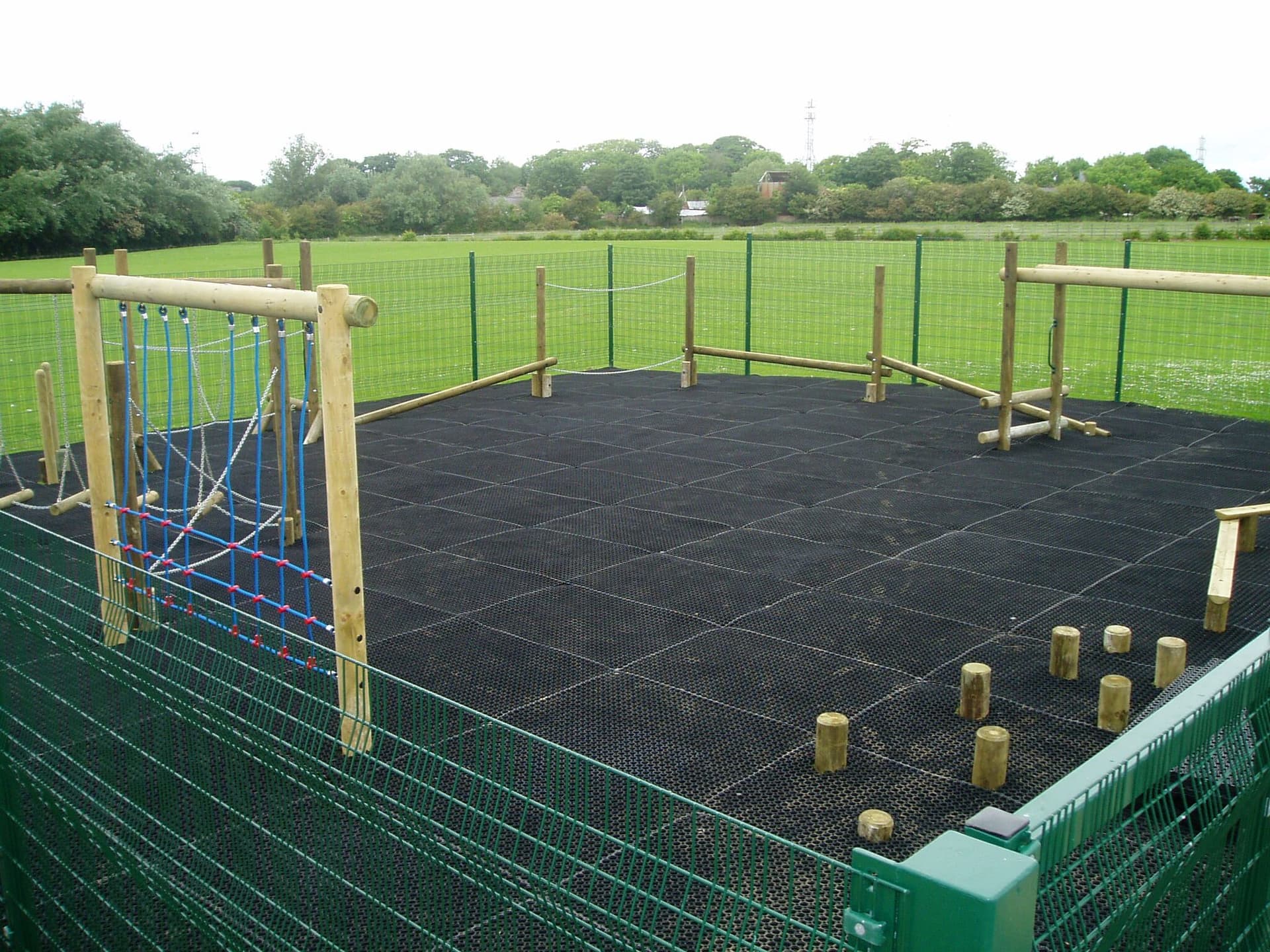 Our rubber grass mats (Playground Safermats) create a safe play envionment