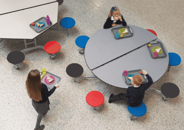 Each table can be customised in a variety of premium seat and table top colours!