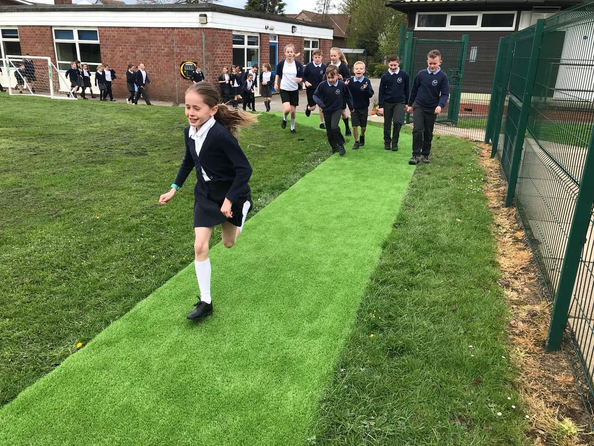 Our Daily Mile Tracks teach children how to lead a healthy lifestyle all year round.