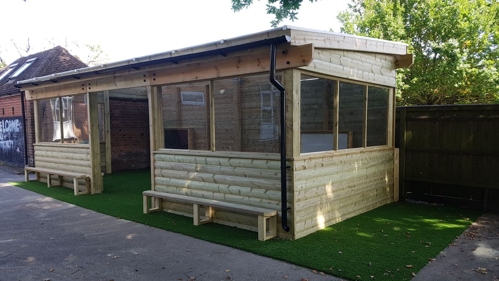 Provide additional shelter for children to learn and thrive in on your outdoor space!