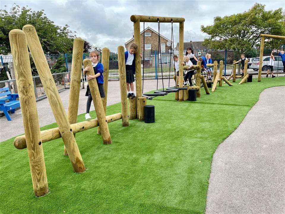 Watch as your pupils challenge themselves to complete your Trim Trail!