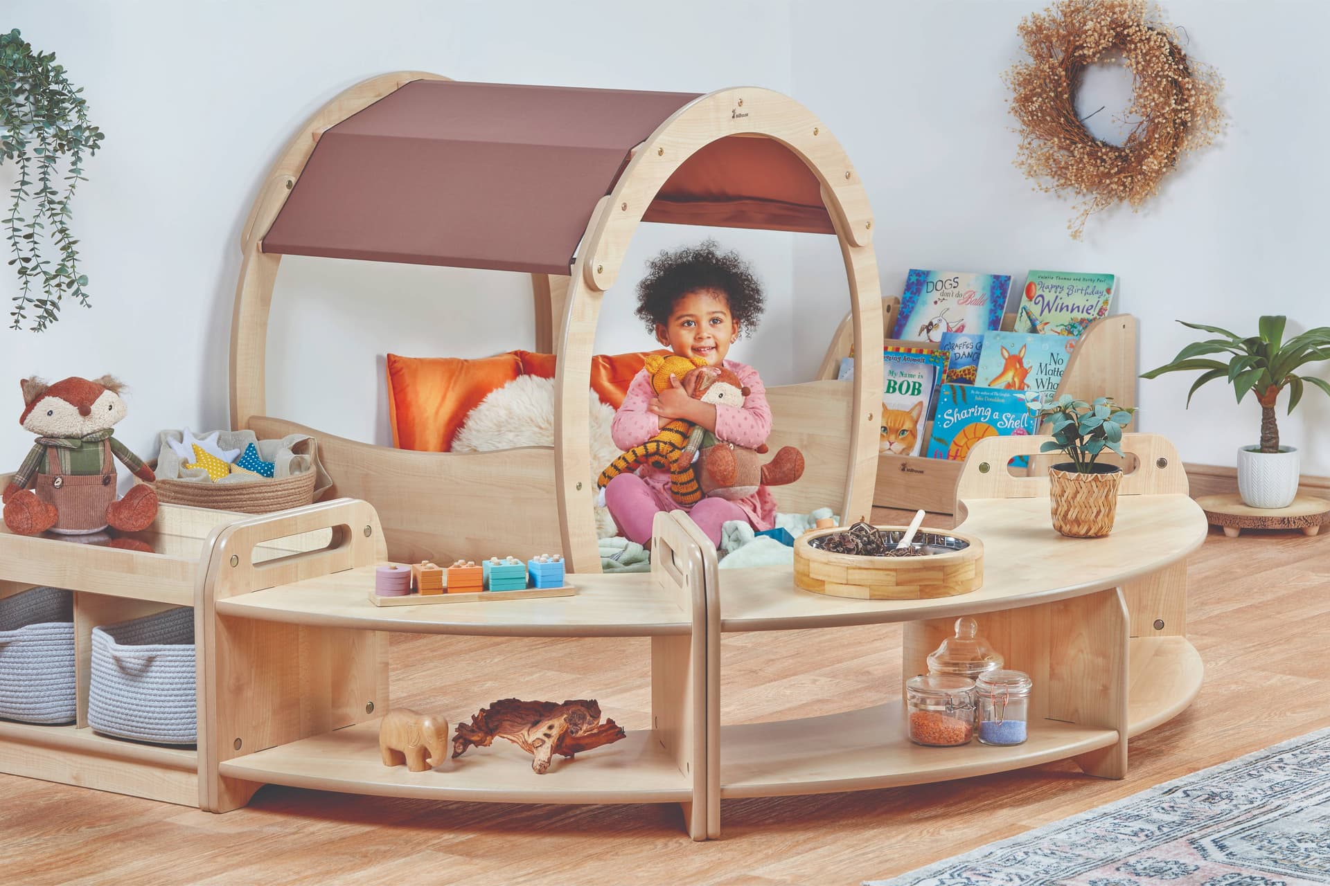 Each element of the Curious & Cosy Zone create a fantastic environment for reading and learning
