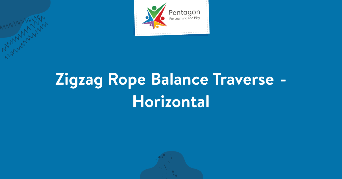Zigzag Rope Balance Traverse - Horizontal | Pentagon Play