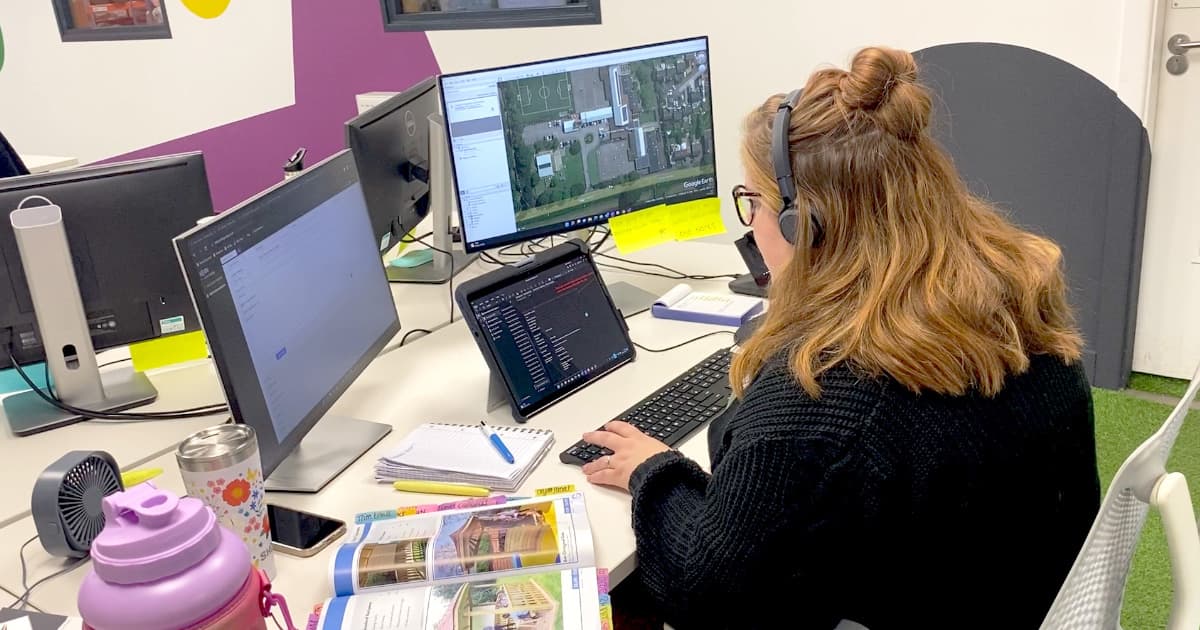 Playground consultant discussing playground design with a business manager