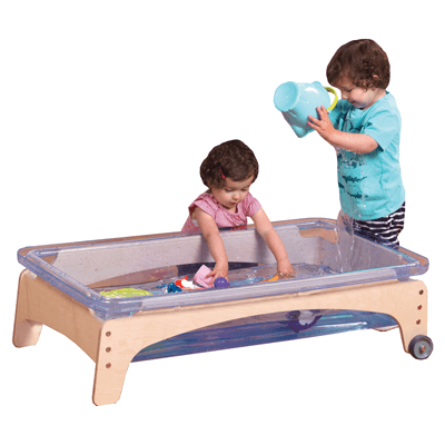 school pupil taking book from bookshelf on wheels